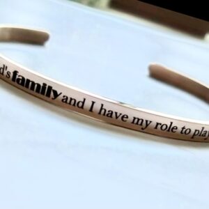 I am part of God's family and I have my role to play.  (1 Corinthians 12:27) ROSE GOLD