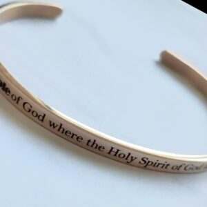 I am a temple of God where the Holy Spirit of God lives.  (1 Cor 3:16) ROSE GOLD