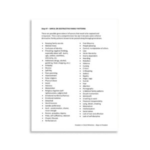 Step 7 Sinful or Destructive Family Patterns