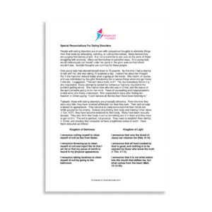 Special Renunciations For Eating Disorders