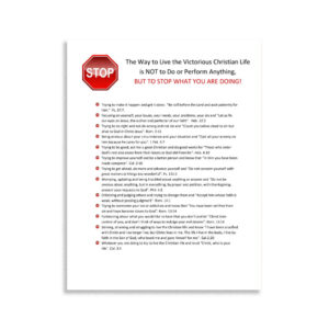 STOP The Way to Live the Victorious Christian Life